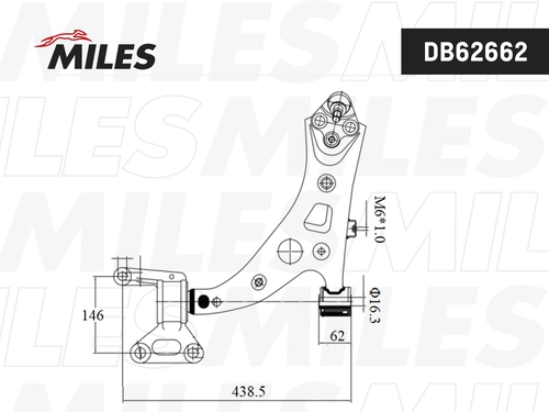 Рычаг подвески MILES DB62662