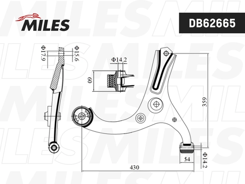 Рычаг подвески MILES DB62665