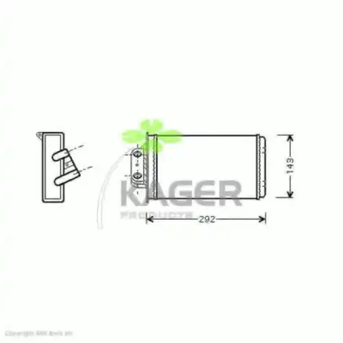 Радиатор печки KAGER 32-0265