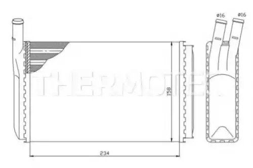 Радиатор печки THERMOTEC D6W003TT