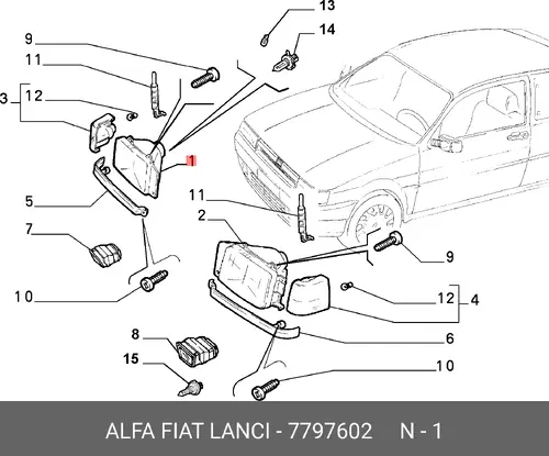 Фара FIAT 7797602