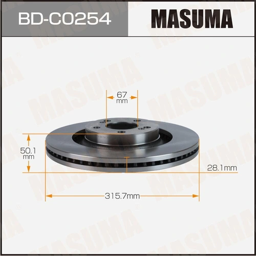 BD-C0254 Диск тормозной Exeed RX 23- передний Masuma