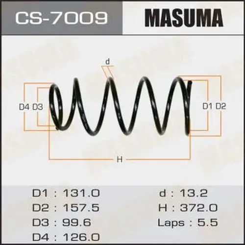 Пружина подвески задн. CS-7009 MASUMA