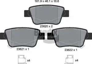 Тормозные колодки дисковые BENDIX BPD1358