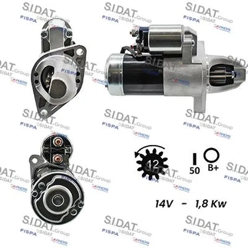 стартер \SMART FORFOUR 1.5 CDI (454.000) 04>06, FORFOUR 1.5 CDI (454.001) 04>06 S12MH0164A2 FISPA