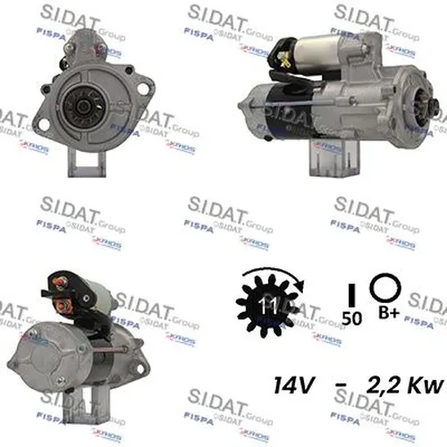 стартер \ISUZU, JCB, MITSUBISHI S12MH0313A2 FISPA