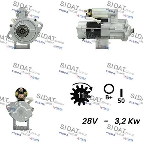 стартер \ISUZU, JCB, MITSUBISHI S24MH0134 FISPA