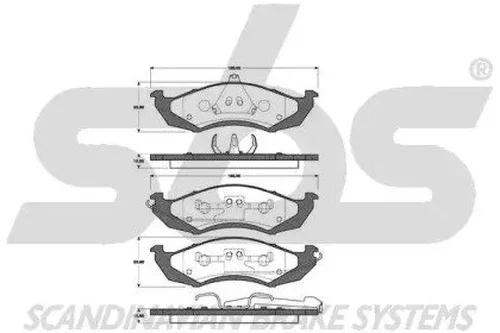 колодки дисковые \FORD 1501222542 SBS