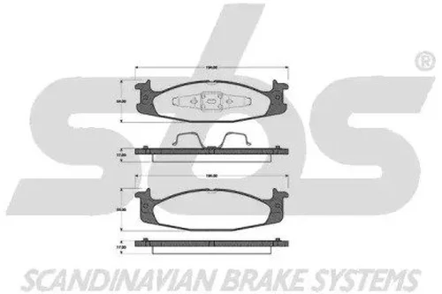 колодки дисковые \FORD 1501222539 SBS