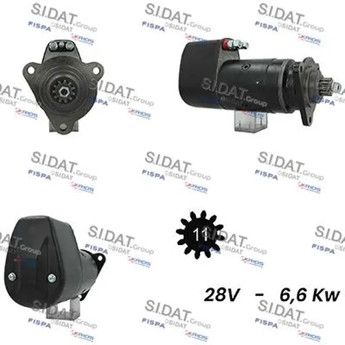 стартер \FIAT, IVECO, UNIC-SIMCA S24BH0042A2 FISPA