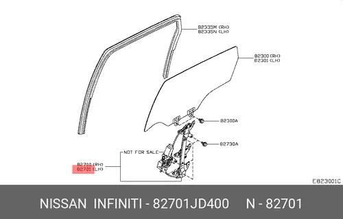 Стеклоподъемник  NISSAN 82701JD400