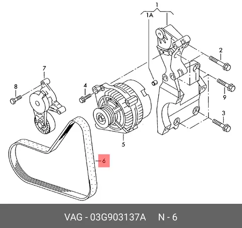 VAG 03G903137A 945 мм