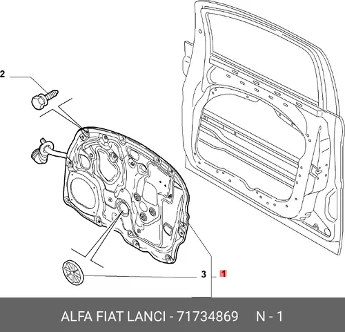 Стеклоподъемник  LANCIA 71734869