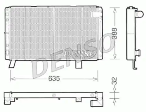Радиатор системы охлаждения двигателя DENSO DRM21073