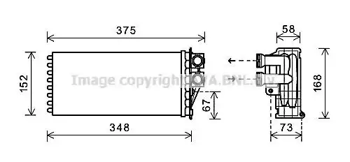 Радиатор печки AVA PE6359
