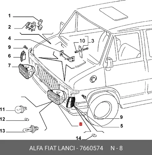Фара FIAT 7660574