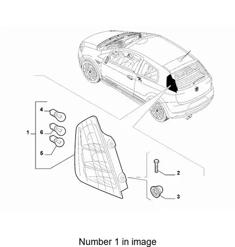 Фонарь задний FIAT 51854691