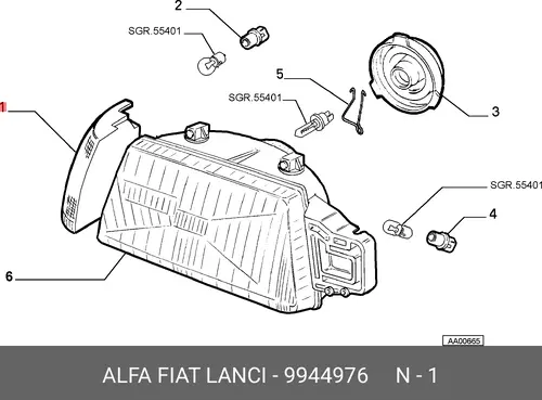 Фонарь указателя поворота 9944976 FIAT