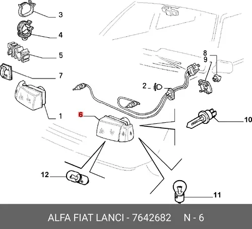 Фара FIAT 7642682