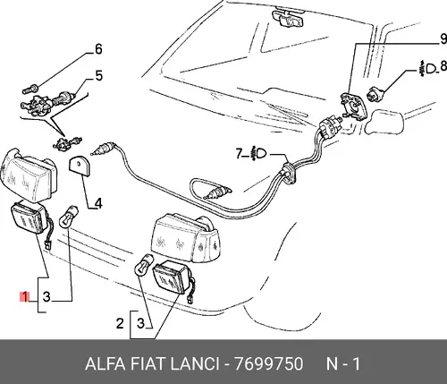 Фара противотуманная FIAT 7699750