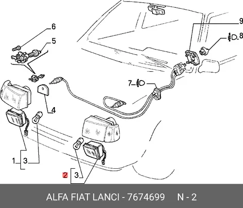 Фара противотуманная FIAT 7674699