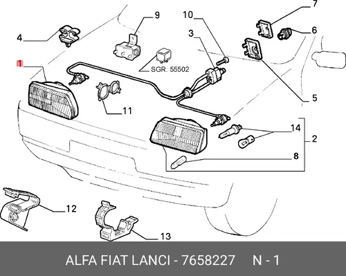 Фара FIAT 7658227