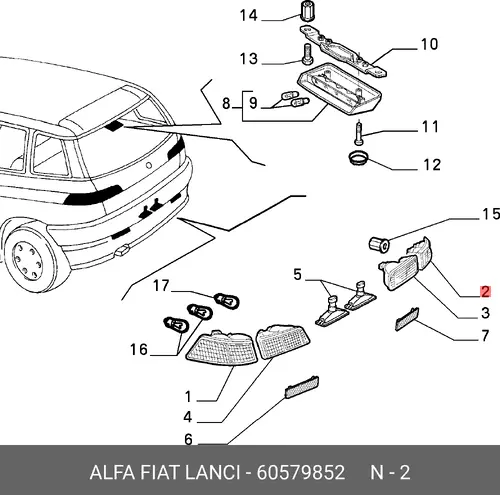 Фонарь габаритный ALFA ROMEO 60579852
