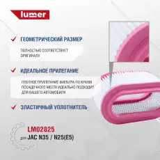 LM02825 Фильтр воздушный JAC N35/N25 (Е5) LUMER