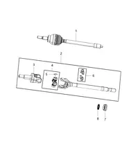 GUIDE AXLE SHAFT 68400 383AA JEEP