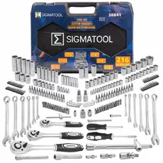Набор инструментов 216пр. 1/4', 3/8', 1/2' (6гр.) 58944 SIGMATOOL