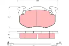 Тормозные колодки дисковые TRW GDB308