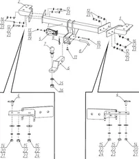 фаркоп! шар E, 2000/75 кг.\ Haval H7 25> F.9417.002 BERG