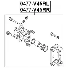 Суппорт тормозной FEBEST 0477-V45RL