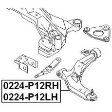 Рычаг подвески FEBEST 0224-P12RH