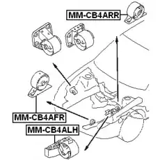 Подушка крепления двигателя FEBEST MM-CB4AFR