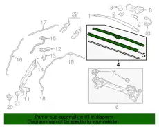 Щетка стеклоочистителя 76630T0AA02 HONDA 400/16'' мм/"