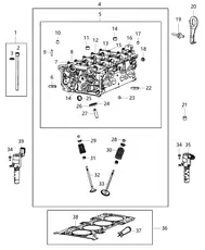 Болт головки блока цилиндра (ГБЦ) MOPAR 6508858AA