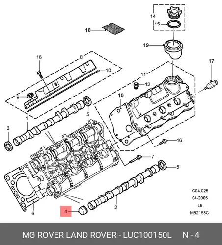  ПЕРЕДНЕЕ УПЛОТНЕНИЕ РАСПРЕДВАЛА LUC100150L LAND ROVER