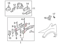 Подкрылок MAZDA EG2156141A
