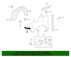  КРОНШТЕЙН КРЫЛА ПЕРЕДНЕГО ПРАВОГО EG2152140 MAZDA