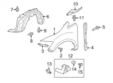  КРОНШТЕЙН КРЫЛА ПЕРЕДНЕГО ПРАВОГО EG2152140 MAZDA