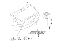  ПИСТОН КРЕПЕЖНЫЙ LA0151958 MAZDA