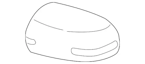 Кожух зеркала левого 7632A013HA MITSUBISHI