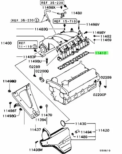 Прокладка коллектора MITSUBISHI MR560456