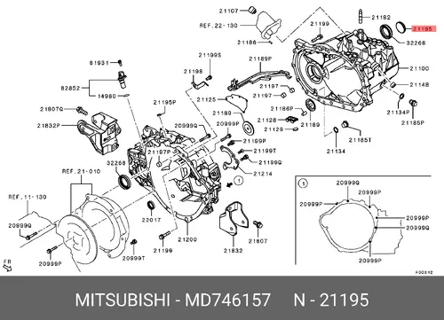 заглушка КПП! \ Mitsubishi MD746157