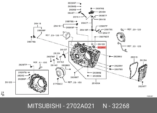 сальник!\ Nissan 2702A021 MITSUBISHI