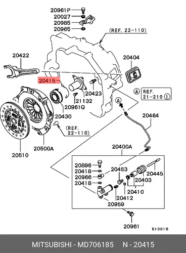 клипса! \ Mitsubishi MD706185