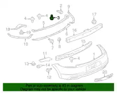  MU140009, БОЛТ ПЕРЕДНЕГО БАМПЕРА MITSUBISHI