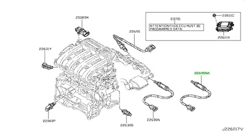 226A04AA0A ДАТЧИК КИСЛОРОНДЫЙ 226A04AA0A NISSAN