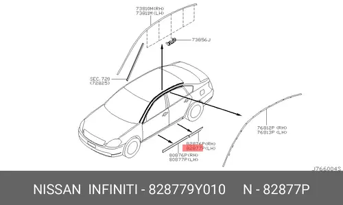 828779Y010 МОЛДИНГ ДВЕРИ NISSAN